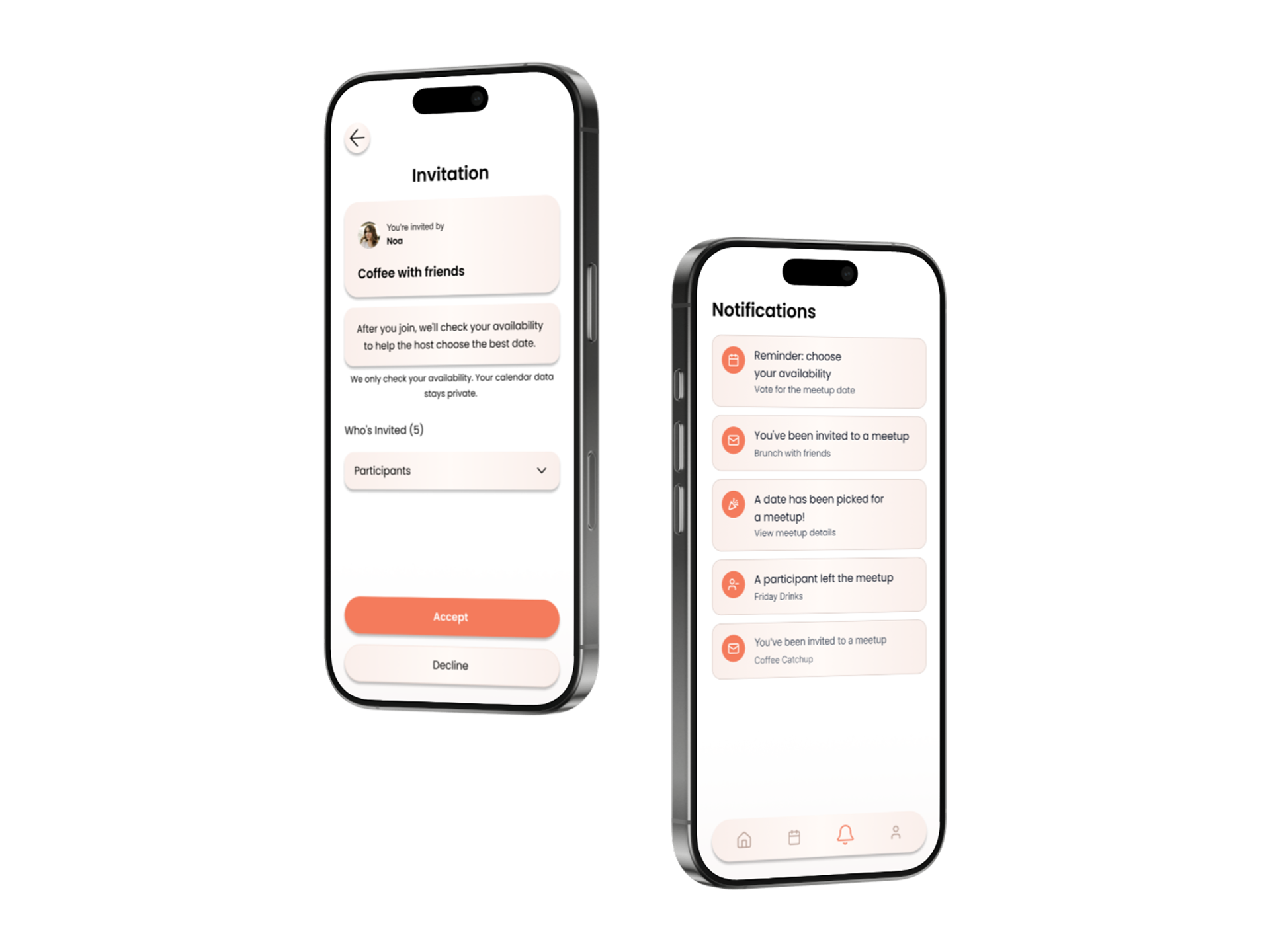 Receiving an invitation & notifications