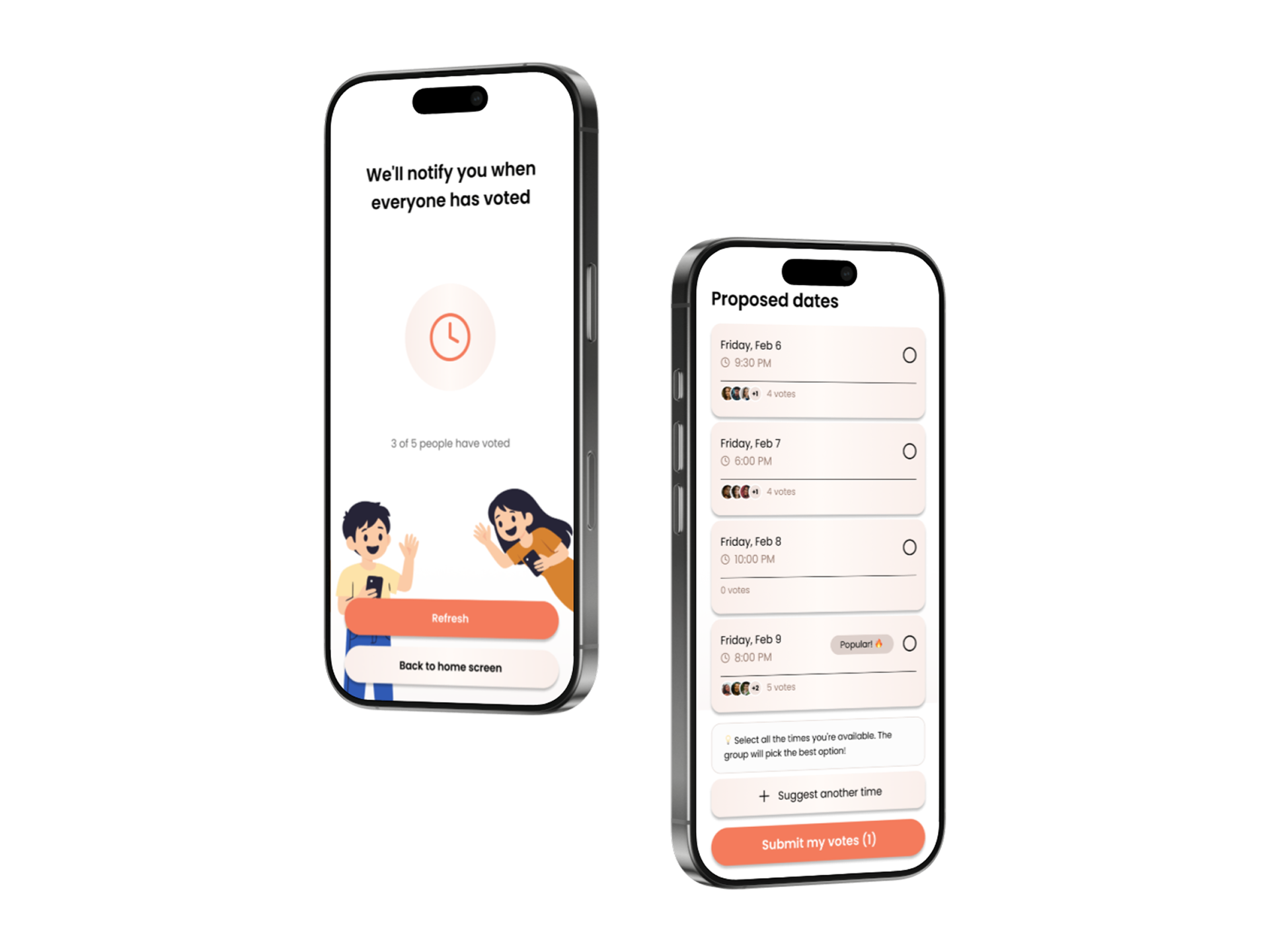 Waiting for votes & proposed dates